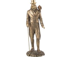 J-Line figuur Man Vogel - polyresin - goud