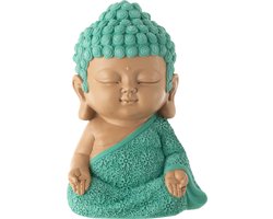 J-Line figuur Monnik Zen - polyresin - azuur