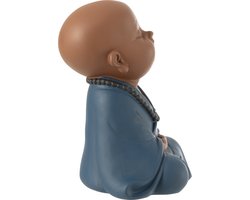 J-Line figuur Monnik Zen - polyresin - blauw - large
