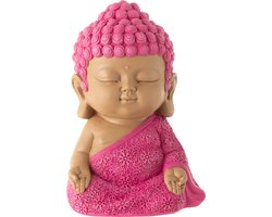 J-Line figuur Monnik Zen - polyresin - roze