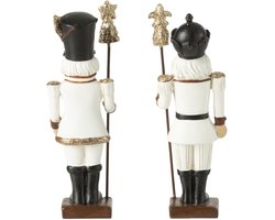 J-Line figuur Notenkraker - polyresin - mix - small - 2 stuks