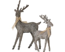 J-Line figuur Rendier - polyresin - bruin - large