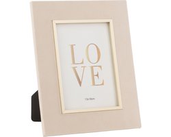 J-Line fotolijst Dita - fluweel - beige - medium