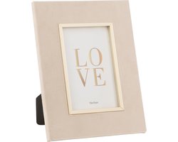 J-Line fotolijst Dita - fluweel - beige - small