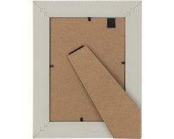J-Line fotolijst Gewoven - hout - donkerbeige - 2 stuks
