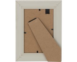 J-Line fotolijst Gewoven - hout - lichtbeige - 4 stuks