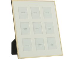 J-Line fotolijst Passe Partout 9 Stuks - metaal - goud