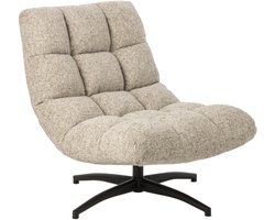 J-Line Gestoffeerde chaise longue - stof - ecru