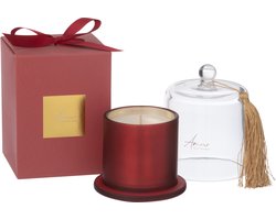 J-Line geurkaars stolp Amour - rood - large - 45U