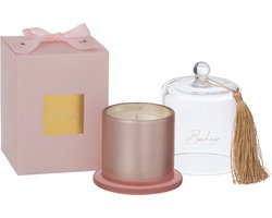 J-Line geurkaars Stolp Bonheur - roze - large - 45U