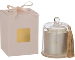J-Line geurkaars Stolp Merci - Elderflower - glas - beige - large - 45U