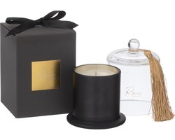 J-Line geurkaars stolp - rêves noir - zwart - small - 30U
