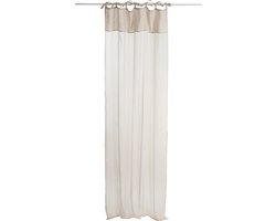 J-Line Gordijn Katoen Voile Linnen Beige