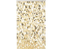 J-Line gordijn Vierkant - kunststof - goud