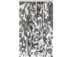 J-Line gordijn Vierkant - pvc - zwart