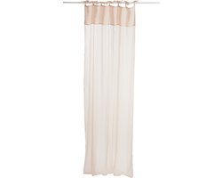 J-Line gordijn Voile - katoen/linnen - licht roze