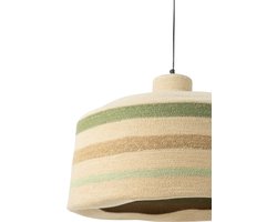J-Line hanglamp Strepen - zeegras - naturel/groen