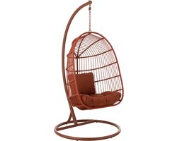 J-Line hangstoel Egga - metaal/koord - rood