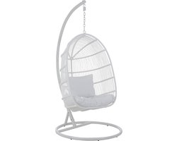 J-Line hangstoel Ovaal - staal - wit