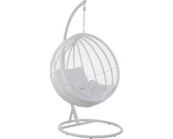 J-Line hangstoel Rond - staal - wit