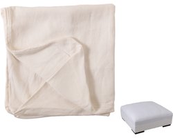 J-Line hoes Voor Poef Monaco - linnen - marshmallow wit