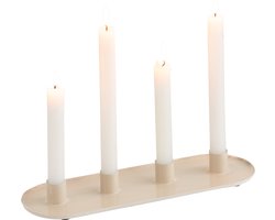 J-Line kaarshouder 4 Stuks - metaal - beige