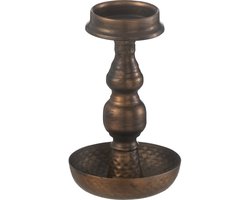 J-Line kaarshouder - antiek - metaal - bruin