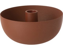 J-Line kaarshouder Kom - ijzer - terrakleur