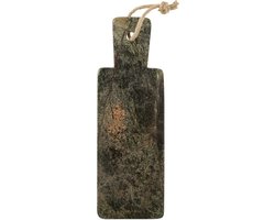 J-Line kaasplank Rechthoek Marmer - steen - kakigroen/donkergroen - small