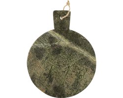 J-Line kaasplank Rond Marmer - steen - groen