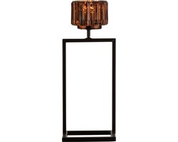 J-Line kandelaar Staander Recht - glas - bruin - small
