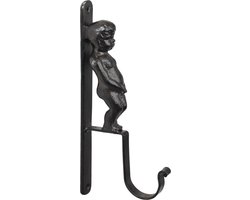 J-Line Kapst Manneken Pis 1 Haak Metaal Donkerbruin 8X4x19cm
