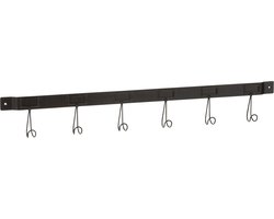 J-Line kapstok 6 Haken - metaal - zwart - large