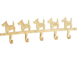 J-Line kapstok Honden - aluminium - goud