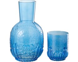 J-Line karaf - glas Maya - glas - blauw