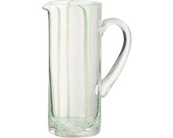 J-Line karaf Strepen - glas - transparant/groen