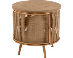 J-Line kast Rond - hout/metaal - bruin