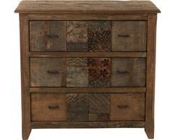 J-Line kast Verouderd - hout - bruin