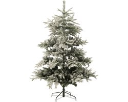 J-Line kerstboom 270 Led Besneeuwd - kunststof - groen/wit