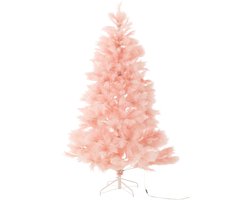 J-Line kerstboom 400 Led Pampa - metaal - roze