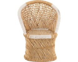 J-Line kinderstoel Rugsteun - bamboe - naturel/wit