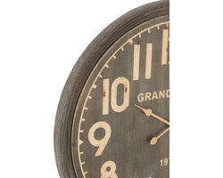 J-Line klok Grand Hotel - hout - naturel - large - Ø 79.5 cm