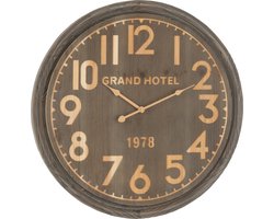 J-Line klok Grand Hotel - hout - naturel - small - Ø 58 cm