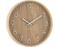 J-Line klok - multiplex/hout - licht naturel - small - Ø 30 cm