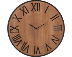 J-Line klok Nue - mdf/ijzer - naturel - large - Ø 60 cm