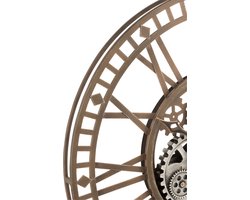 J-Line klok Radars Romeinse Cijfers - metaal - goud - Ø 60 cm