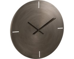 J-Line klok Rond klok - metaal - donkergrijs - large - Ø 76.5 cm
