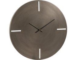 J-Line klok Rond klok - metaal - donkergrijs - small - Ø 50.5 cm