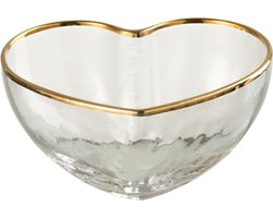 J-Line kom Hart - glas - goud/transparant