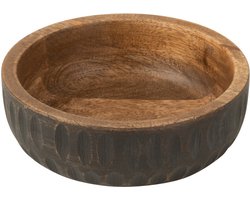 J-Line kom - hout - bruin/zwart - small